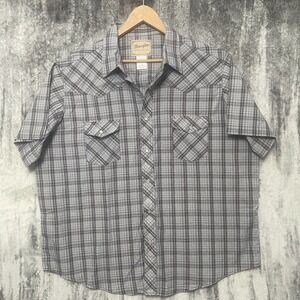 Wrangler Western Pearl Snap Short Sleeve‎ Size Large Shirt